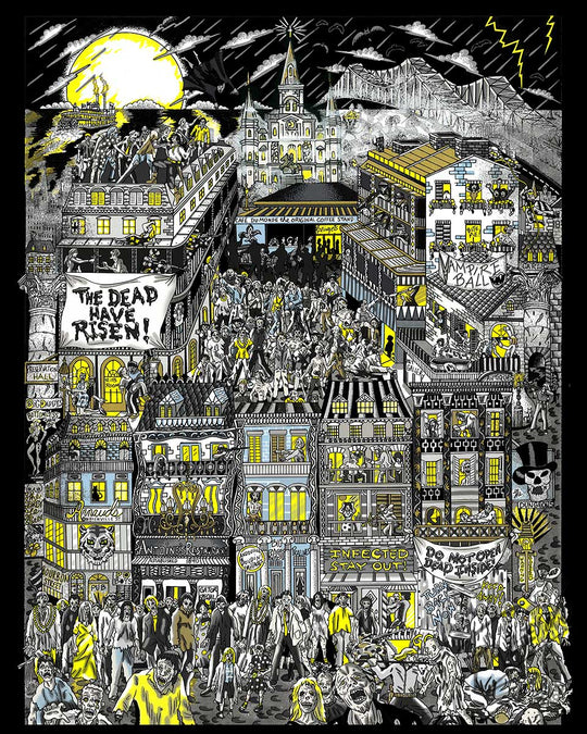 Charles Fazzino The Dawn of the Dead 3D Limited Edition Mixed-Media on Paper