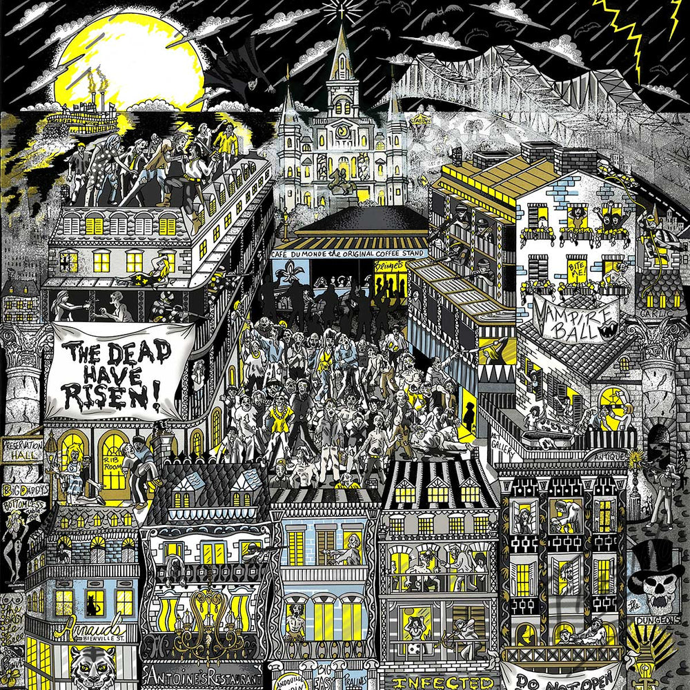 Charles Fazzino The Dawn of the Dead 3D Limited Edition Mixed-Media on Paper