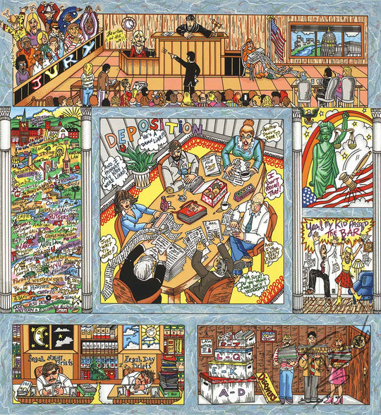 Charles Fazzino Don’t Wait…Litigate 3D Limited Edition Silkscreen on Paper