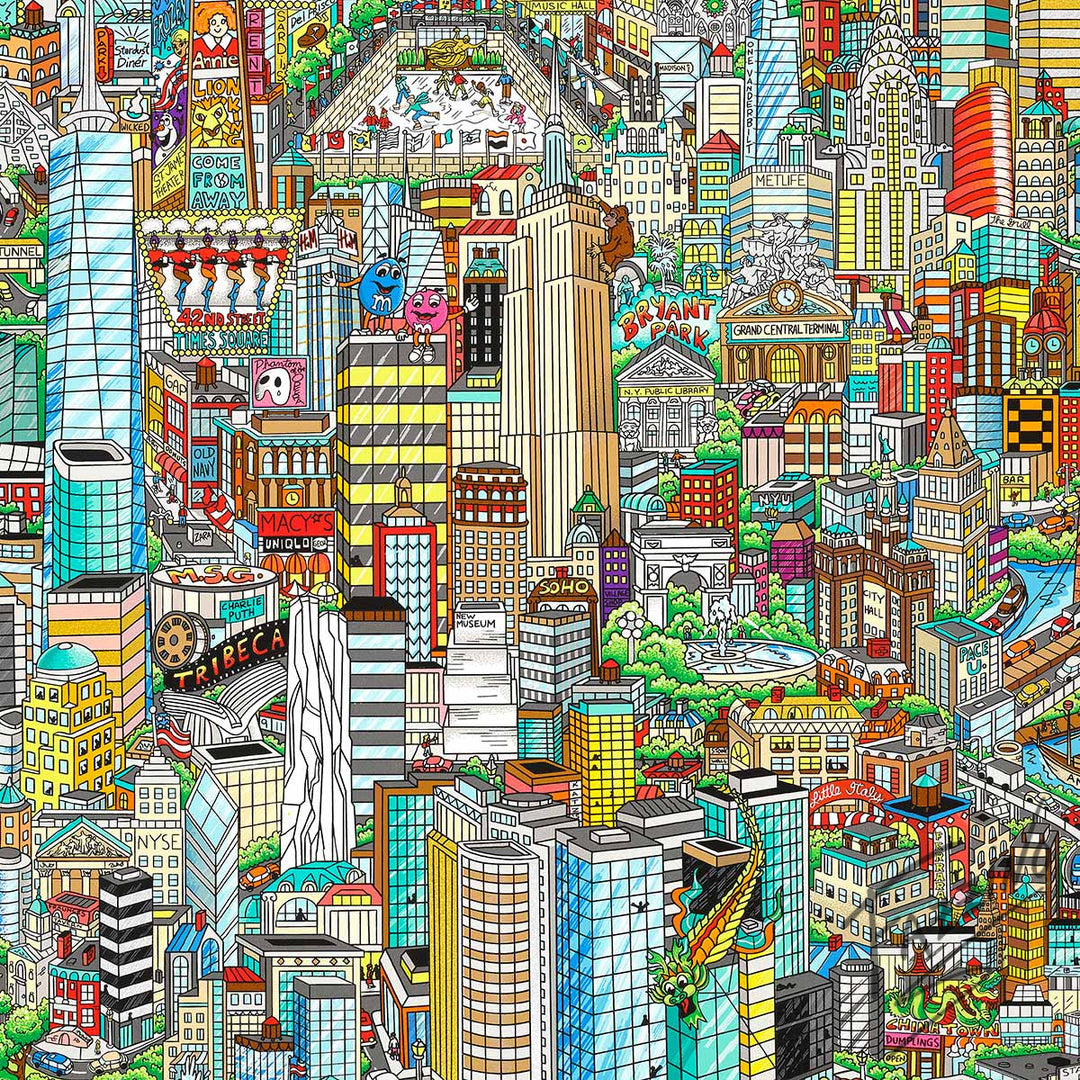 Charles Fazzino Experience the Magic of Manhattan 3D Limited Edition Silkscreen on Paper