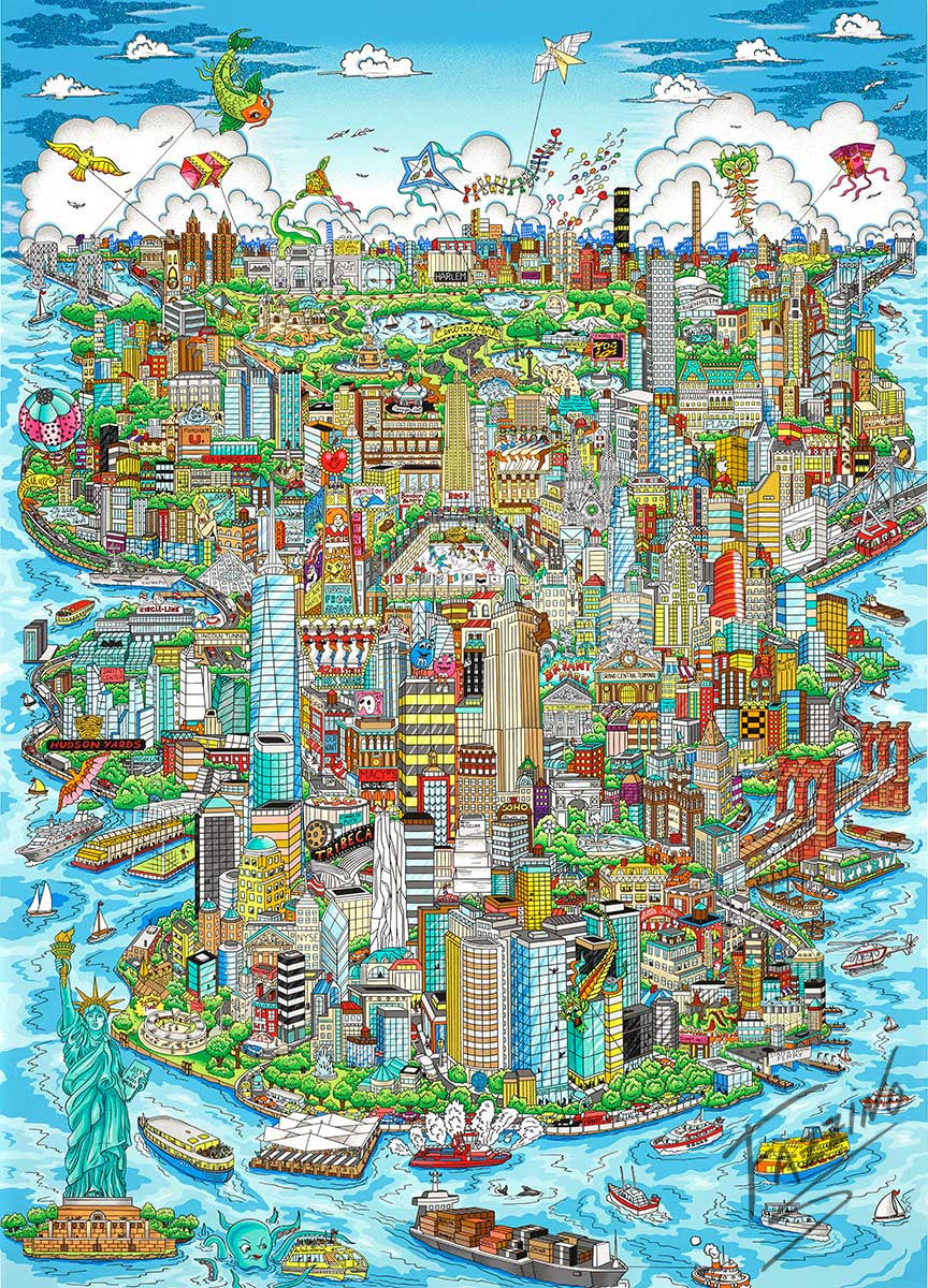 Charles Fazzino Experience the Magic of Manhattan 3D Limited Edition Silkscreen on Paper