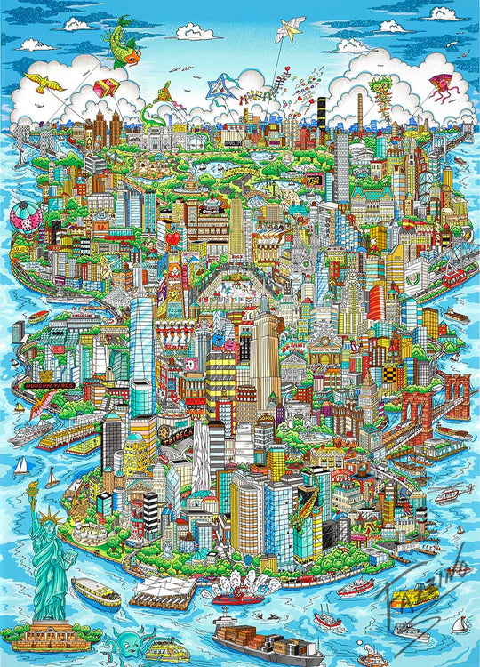 Charles Fazzino Experience the Magic of Manhattan 3D Limited Edition Silkscreen on Paper