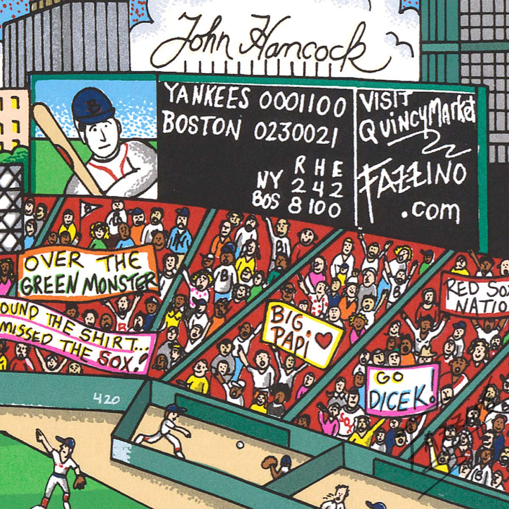 Charles Fazzino Fenway Park: The Pride of Boston 3D Limited Edition Silkscreen on Paper
