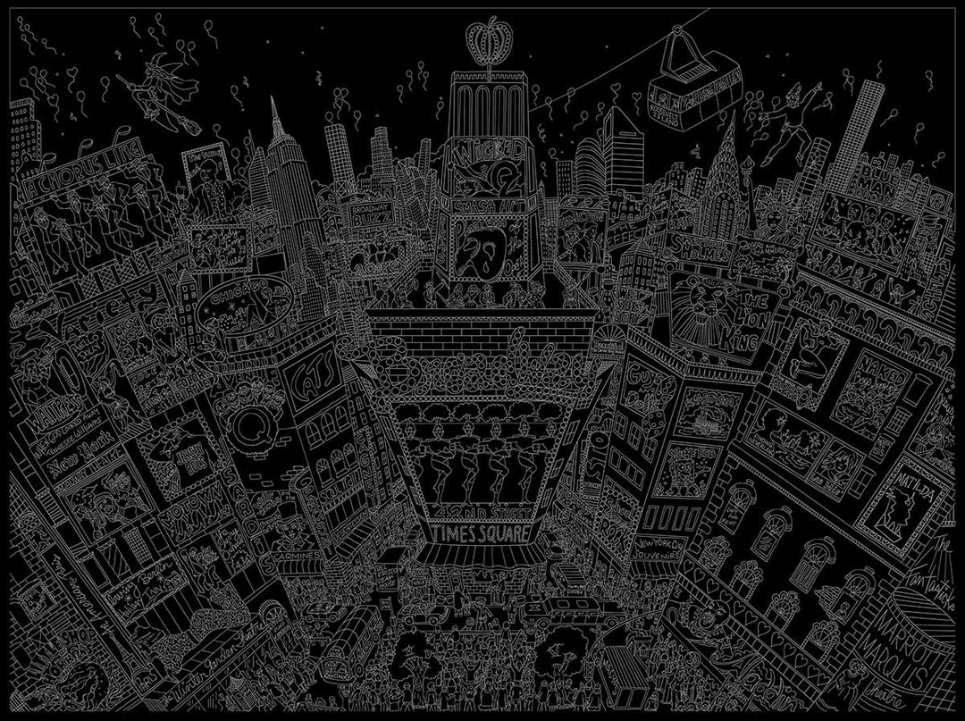Charles Fazzino Fifty Shades of Broadway 3D Limited Edition Mixed-Media on Paper