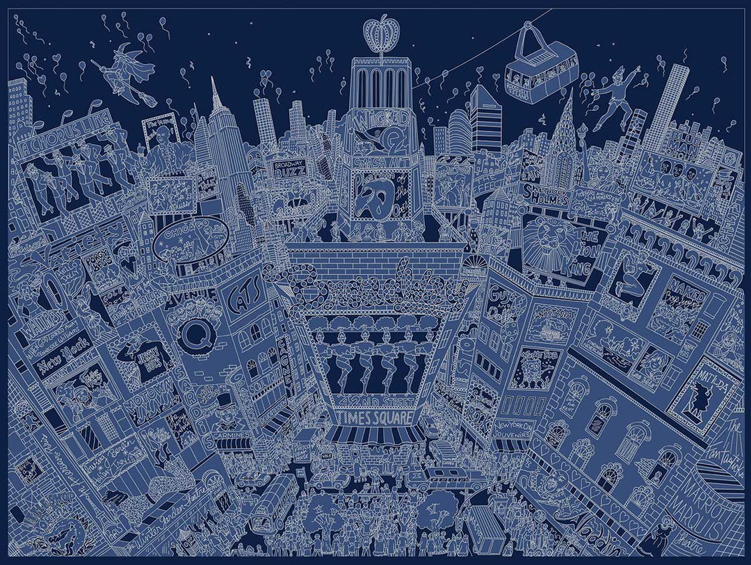Charles Fazzino Fifty Shades of Broadway 3D Limited Edition Mixed-Media on Paper