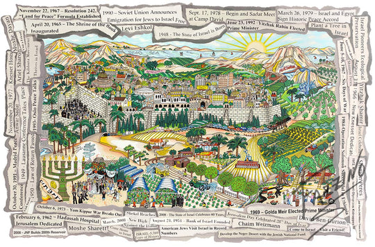 Charles Fazzino For Israel, Forever 3D Limited Edition Silkscreen on Paper
