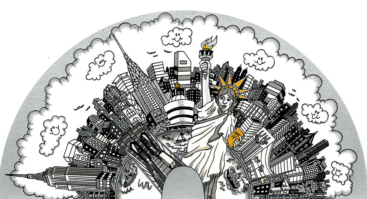 Charles Fazzino Halfway Round the City 3D Limited Edition Silkscreen on Paper