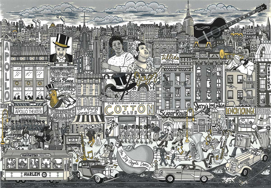 Charles Fazzino Harlem and All That Jazz 3D Limited Edition Silkscreen on Paper