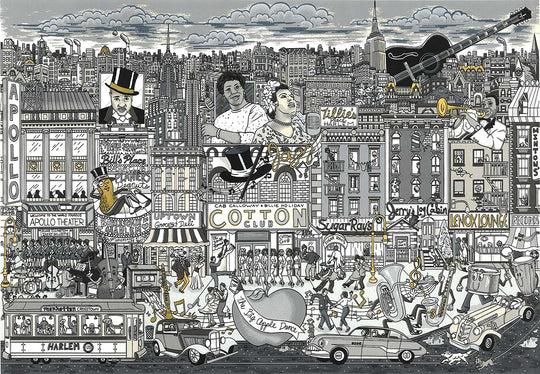 Charles Fazzino Harlem and All That Jazz 3D Limited Edition Silkscreen on Paper