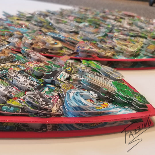 Charles Fazzino Hearts Across America 3D Limited Edition Mixed-Media on Paper