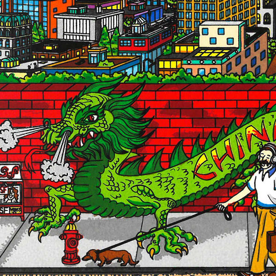 Charles Fazzino High Over San Francisco 3D Limited Edition Silkscreen on Paper
