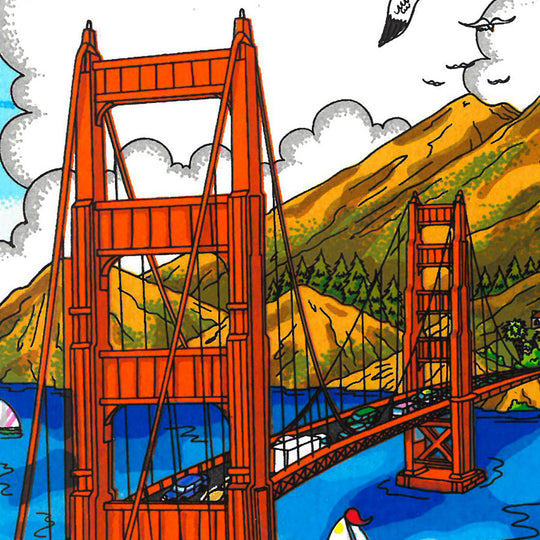 Charles Fazzino High Over San Francisco 3D Limited Edition Silkscreen on Paper