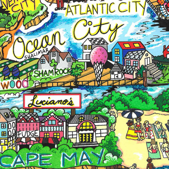 Charles Fazzino Jerseyliciously, Our Garden State 3D Limited Edition Silkscreen on Paper