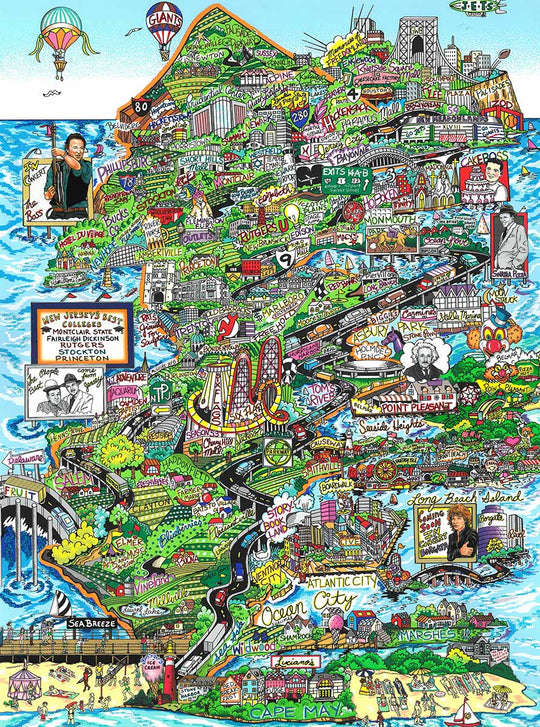 Charles Fazzino Jerseyliciously, Our Garden State 3D Limited Edition Silkscreen on Paper