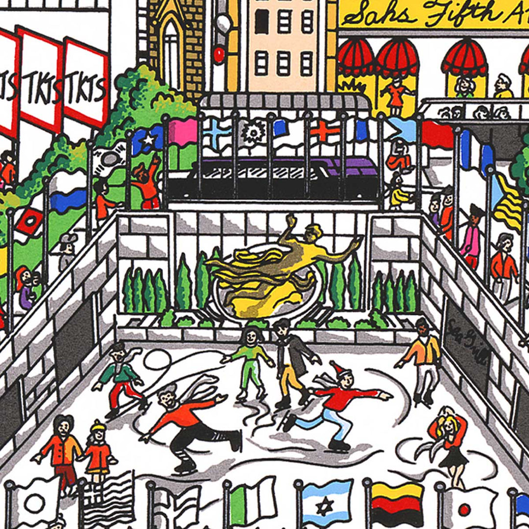Charles Fazzino Just a Cab Ride Crosstown 3D Limited Edition Silkscreen on Paper
