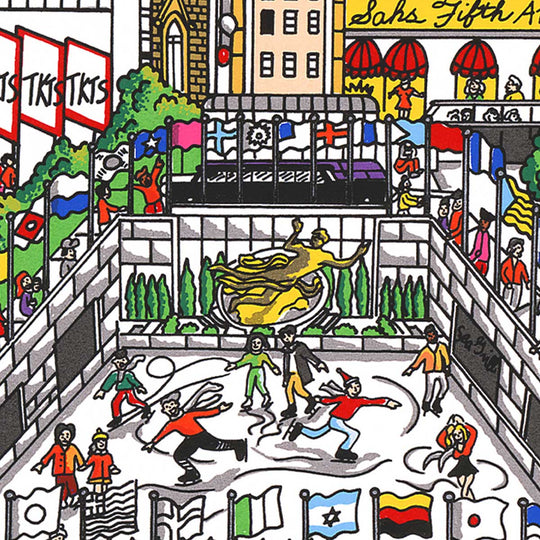 Charles Fazzino Just a Cab Ride Crosstown 3D Limited Edition Silkscreen on Paper
