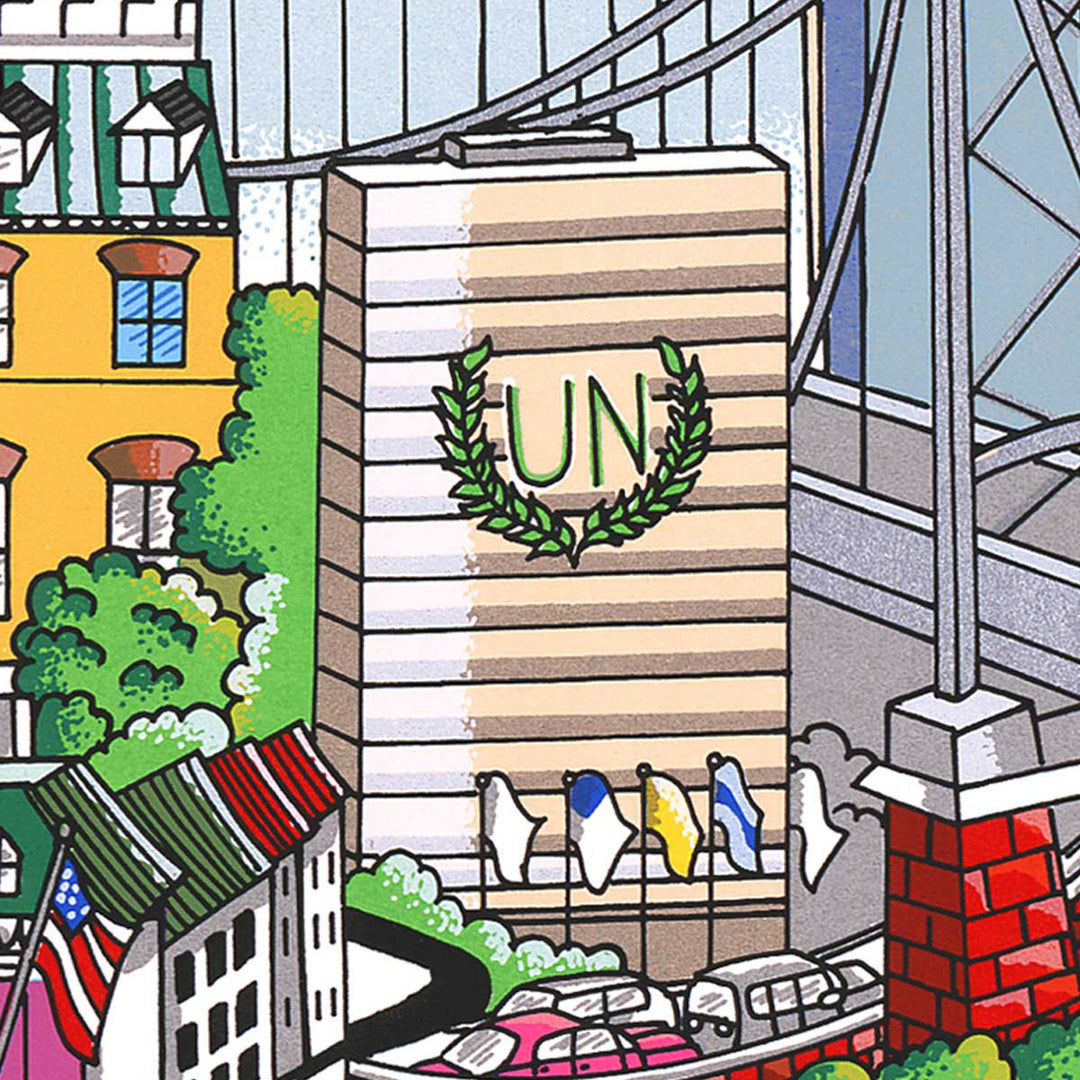 Charles Fazzino Just a Cab Ride Crosstown 3D Limited Edition Silkscreen on Paper