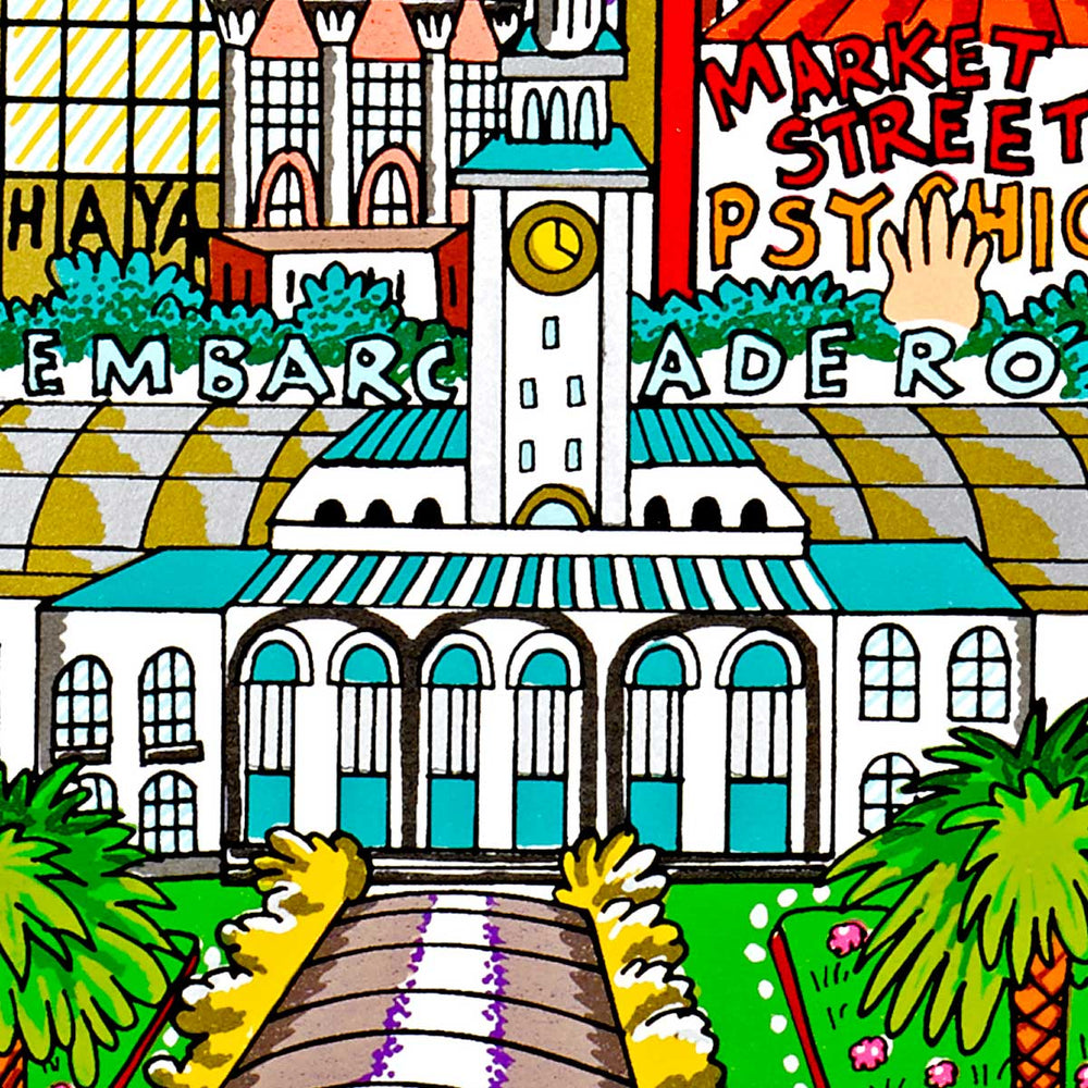 Charles Fazzino Let’s Go Fly a Kite…San Francisco 3D Limited Edition Silkscreen on Paper