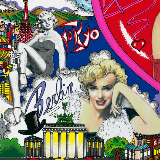 Charles Fazzino Love and Kisses, Marilyn 3D Limited Edition Silkscreen on Paper with mixed-media elements