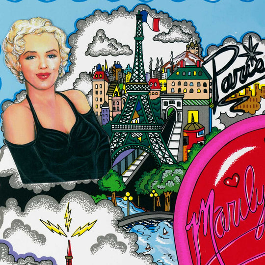 Charles Fazzino Love and Kisses, Marilyn 3D Limited Edition Silkscreen on Paper with mixed-media elements