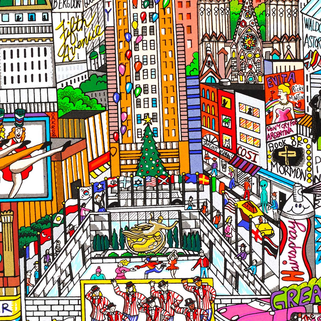 Charles Fazzino #Manhattan Mural…An Island of Hopes and Dreams 3D Limited Edition Silkscreen on Paper