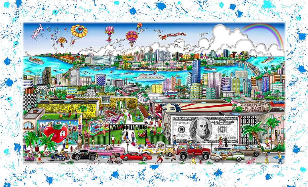 Charles Fazzino Miami…Artistically in the 305 3D Limited Edition Mixed-Media on Paper
