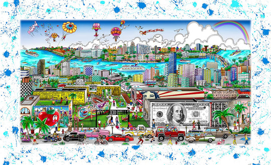 Charles Fazzino Miami…Artistically in the 305 3D Limited Edition Mixed-Media on Paper