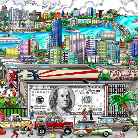 Charles Fazzino Miami…Artistically in the 305 3D Limited Edition Mixed-Media on Paper