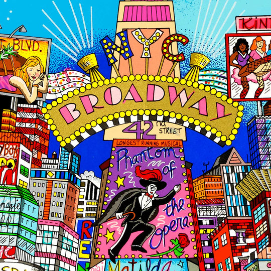 Charles Fazzino Night or Day…Feel the Rhythm of Broadway 3D Limited Edition Silkscreen on Paper