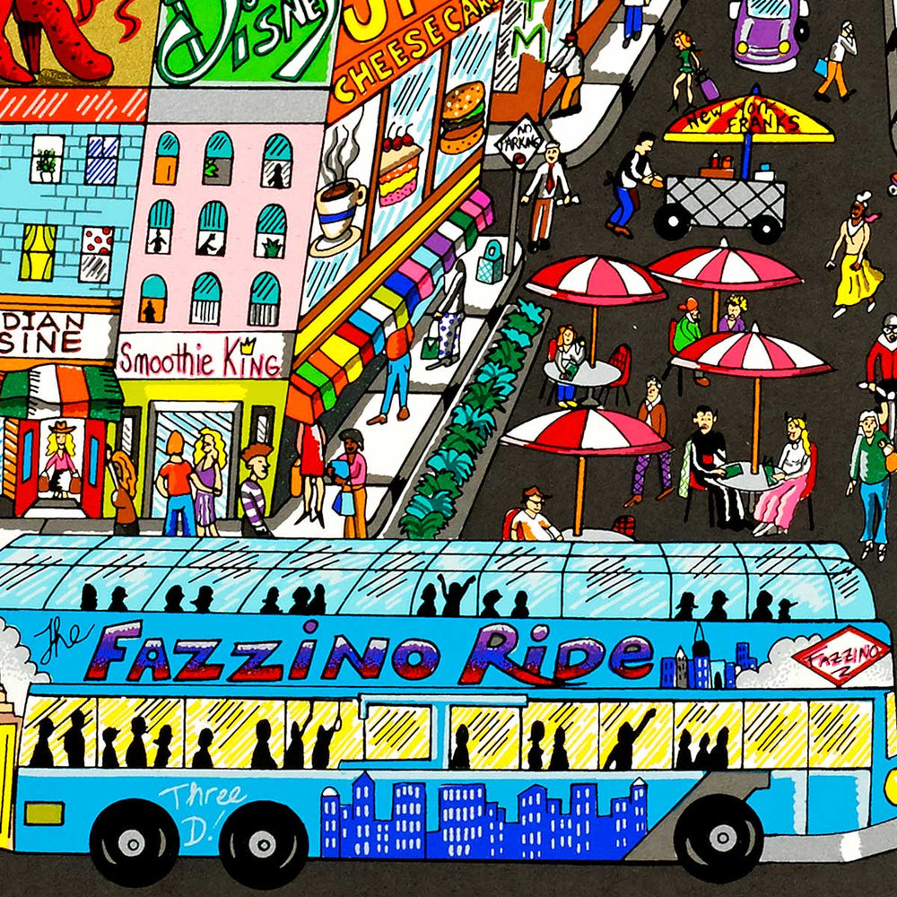 Charles Fazzino Night or Day…Feel the Rhythm of Broadway 3D Limited Edition Silkscreen on Paper