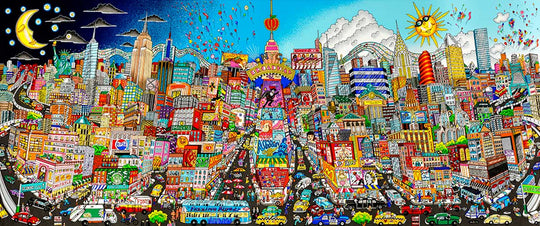 Charles Fazzino Night or Day…Feel the Rhythm of Broadway 3D Limited Edition Silkscreen on Paper