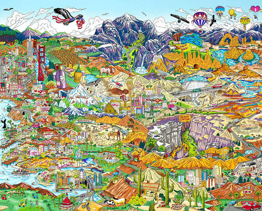 Charles Fazzino O Beautiful for Spacious Skies 3D Limited Edition Silkscreen on Paper