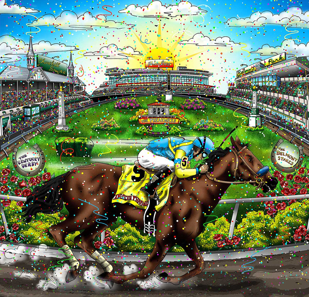 Charles Fazzino Portrait of a Champion 3D Limited Edition Mixed-Media on Paper