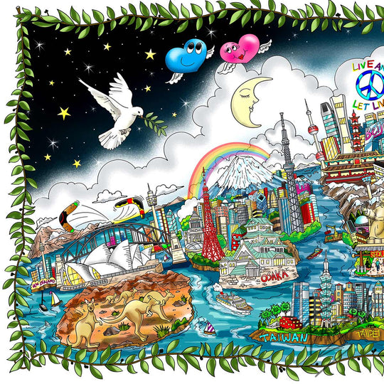 Charles Fazzino A Prayer for Peace 3D Limited Edition Mixed-Media on Paper