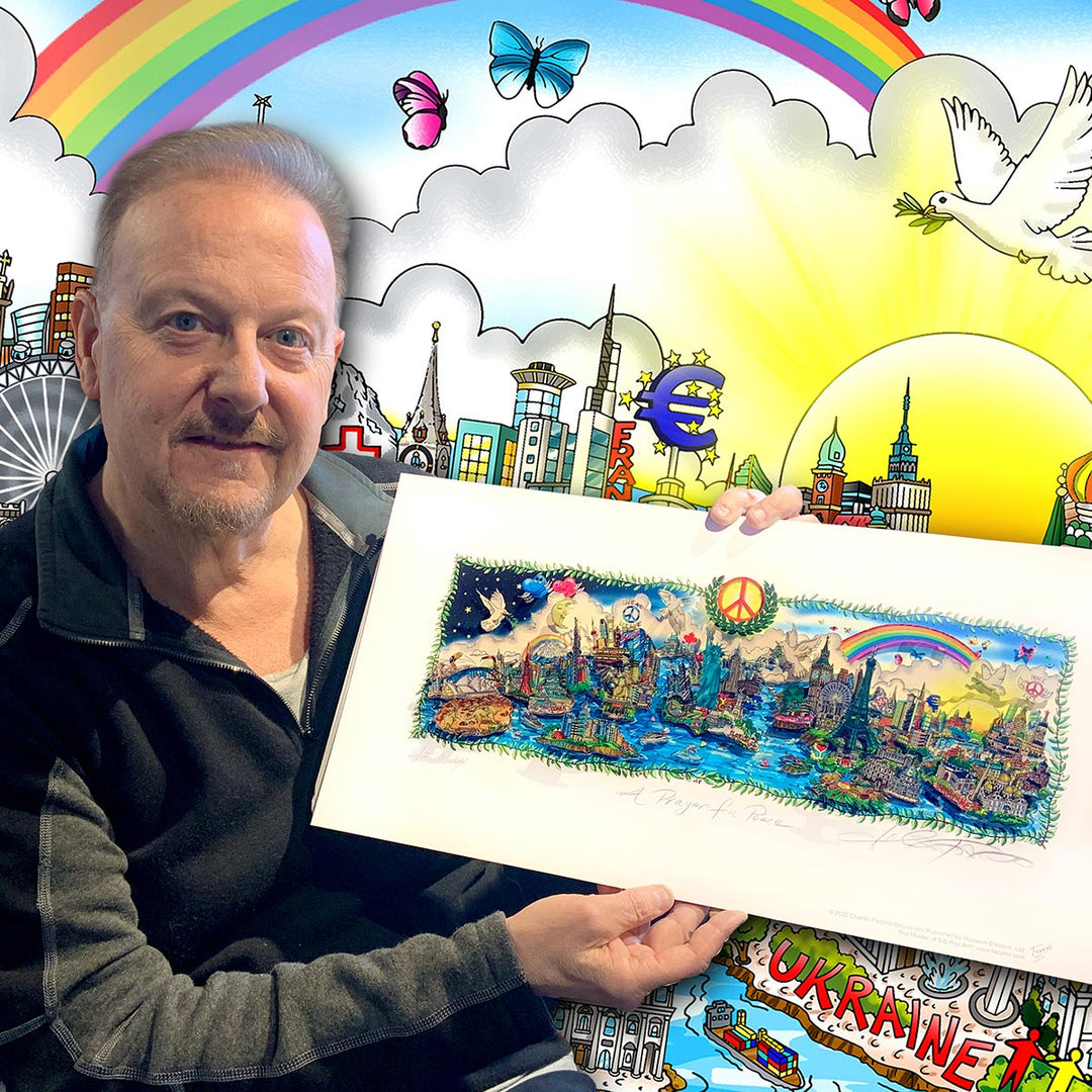Charles Fazzino A Prayer for Peace 3D Limited Edition Mixed-Media on Paper