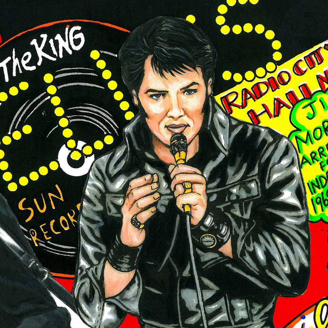 Charles Fazzino Rockin’ Through the 1960’s 3D Limited Edition Silkscreen on Paper with mixed-media elements