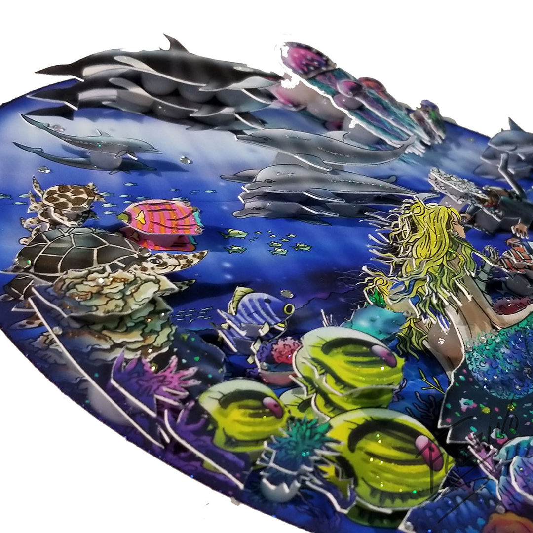 Charles Fazzino Our Sea of Tranquility 3D Limited Edition Mixed-Media on Paper
