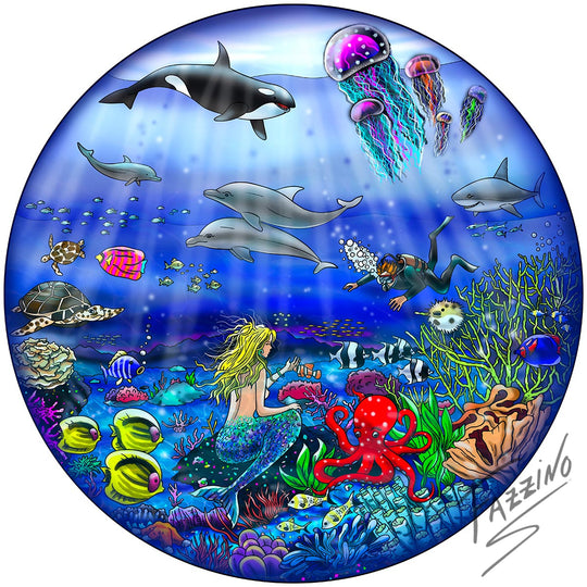 Charles Fazzino Our Sea of Tranquility 3D Limited Edition Mixed-Media on Paper