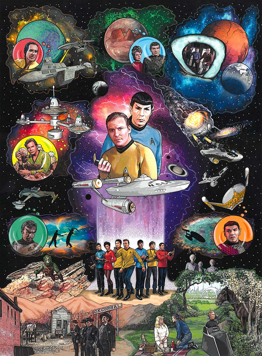 Charles Fazzino Star Trek: The Beginning 3D Limited Edition Mixed-Media on Paper