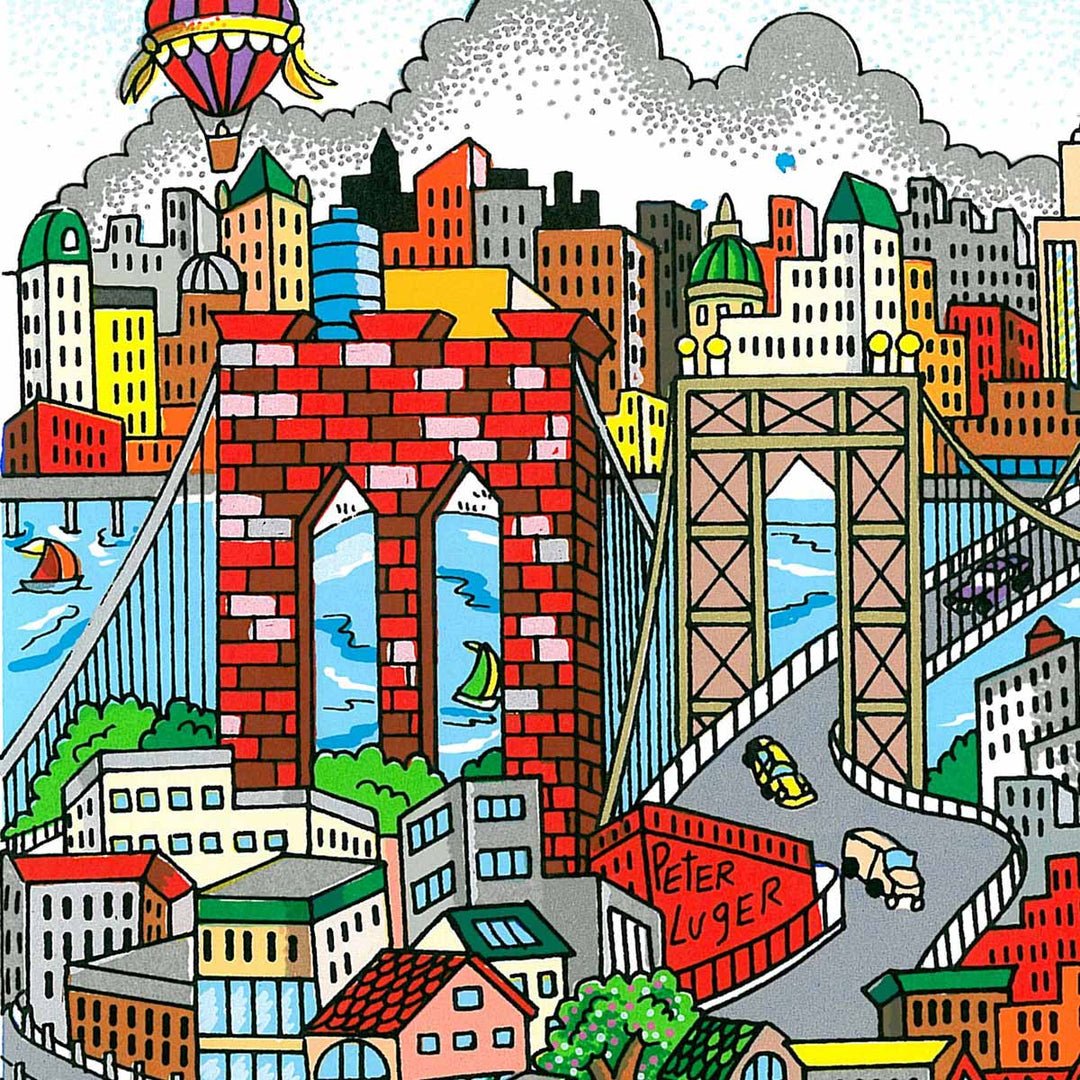 Charles Fazzino Take the B-Train to Brooklyn 3D Limited Edition Silkscreen on Paper