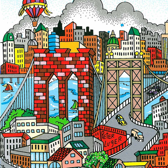 Charles Fazzino Take the B-Train to Brooklyn 3D Limited Edition Silkscreen on Paper