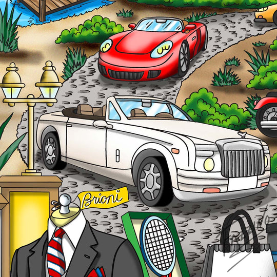 Charles Fazzino The Guy’s Gotta Have It In Dubai 3D Limited Edition Mixed-Media on Paper
