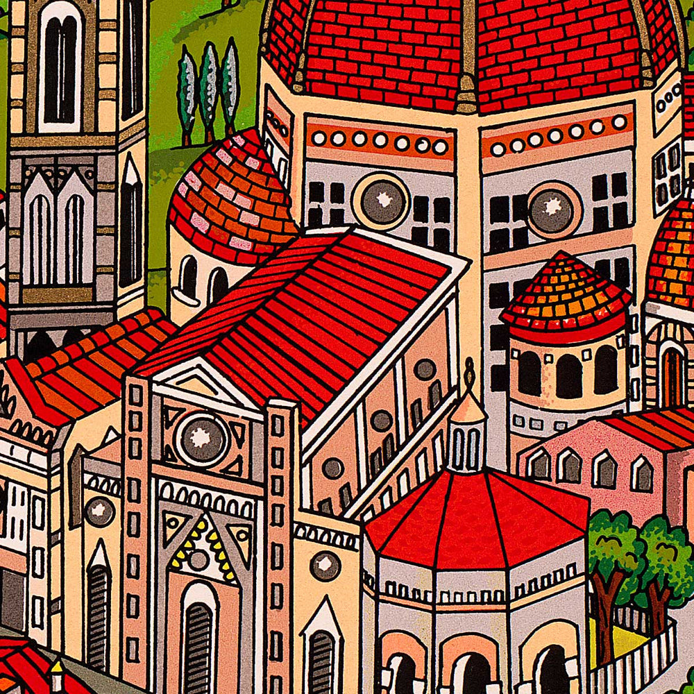Charles Fazzino The Italy Suite: Florence 3D Limited Edition Silkscreen on Paper
