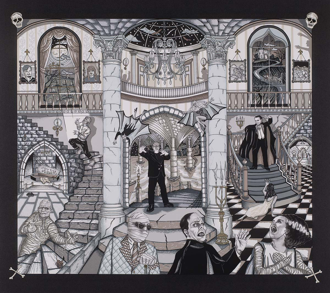 Charles Fazzino The Monsters of Universal Studios 3D Limited Edition Silkscreen on Paper