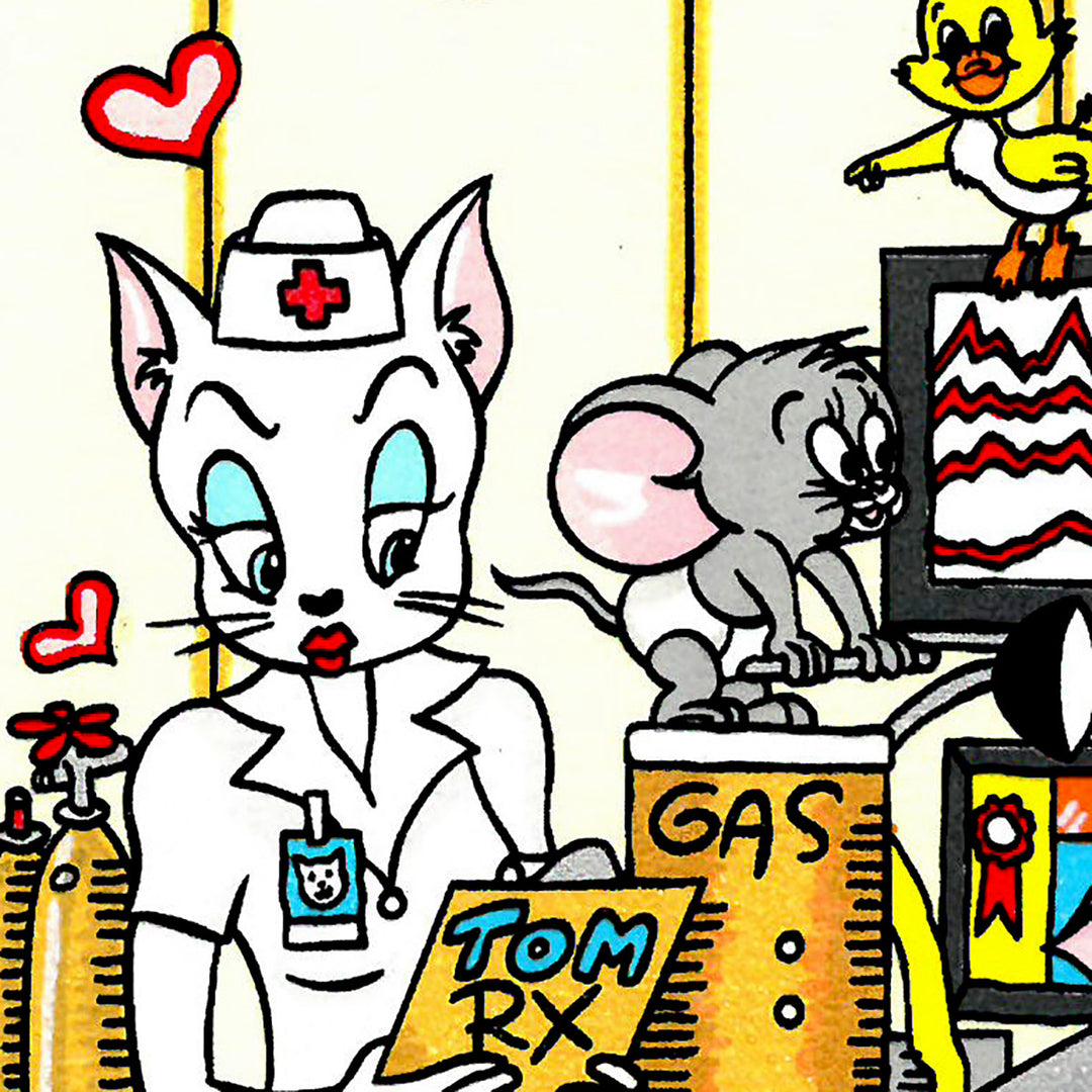 Charles Fazzino Tom & Jerry’s Surgical CATastrophe 3D Limited Edition Silkscreen on Paper