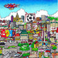 Charles Fazzino "Touch Down in London Town" 3D Limited Edition Silkscreen on Paper