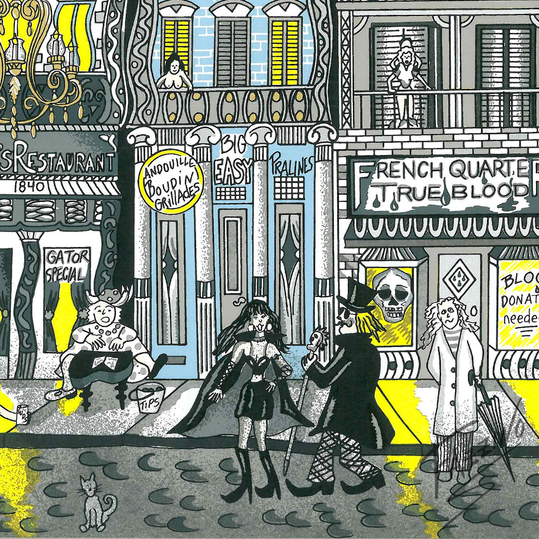 Charles Fazzino Vampires…The Twilight of New Orleans 3D Limited Edition Silkscreen on Paper