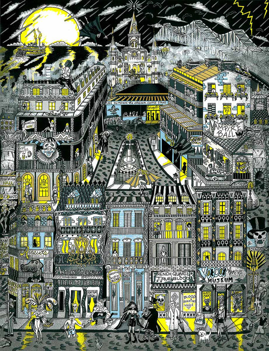 Charles Fazzino Vampires…The Twilight of New Orleans 3D Limited Edition Silkscreen on Paper