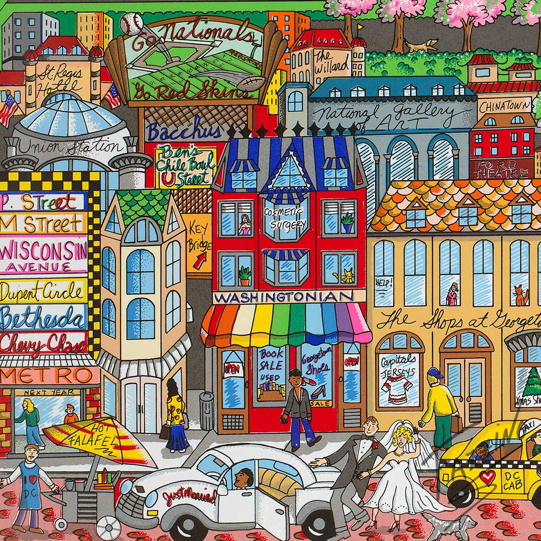 Charles Fazzino Washington Welcomes You 3D Limited Edition Silkscreen on Paper