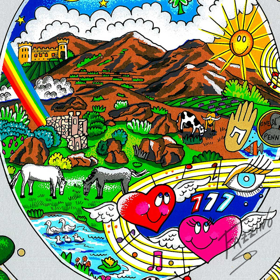Charles Fazzino With a Little Bit of Luck 3D Limited Edition Silkscreen on Paper